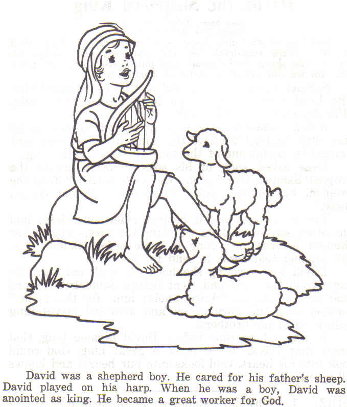 david and his harp coloring pages - photo #3