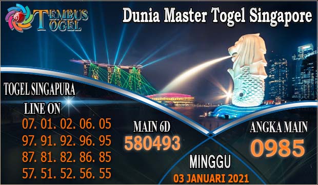 Dunia Master Togel Singapore Minggu 03 Januari 2021