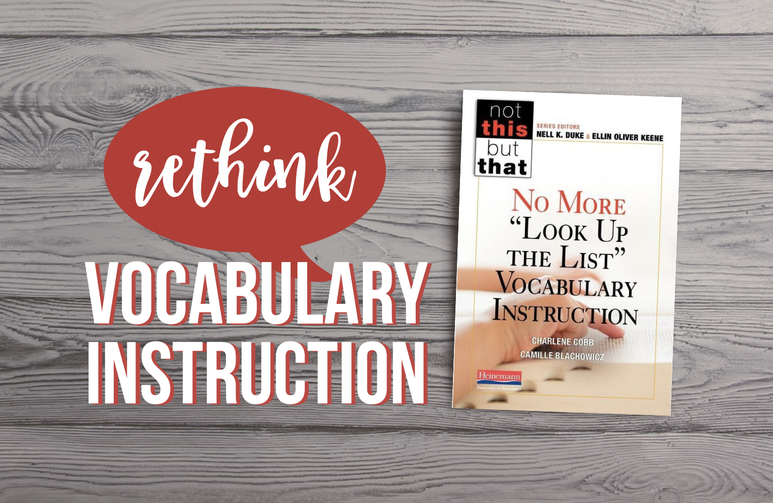 Know your vocabulary instruction is lacking but not sure how to make the change?  This book is a perfect (and fast) overview of what works in vocabulary instruction as well as what doesn't.