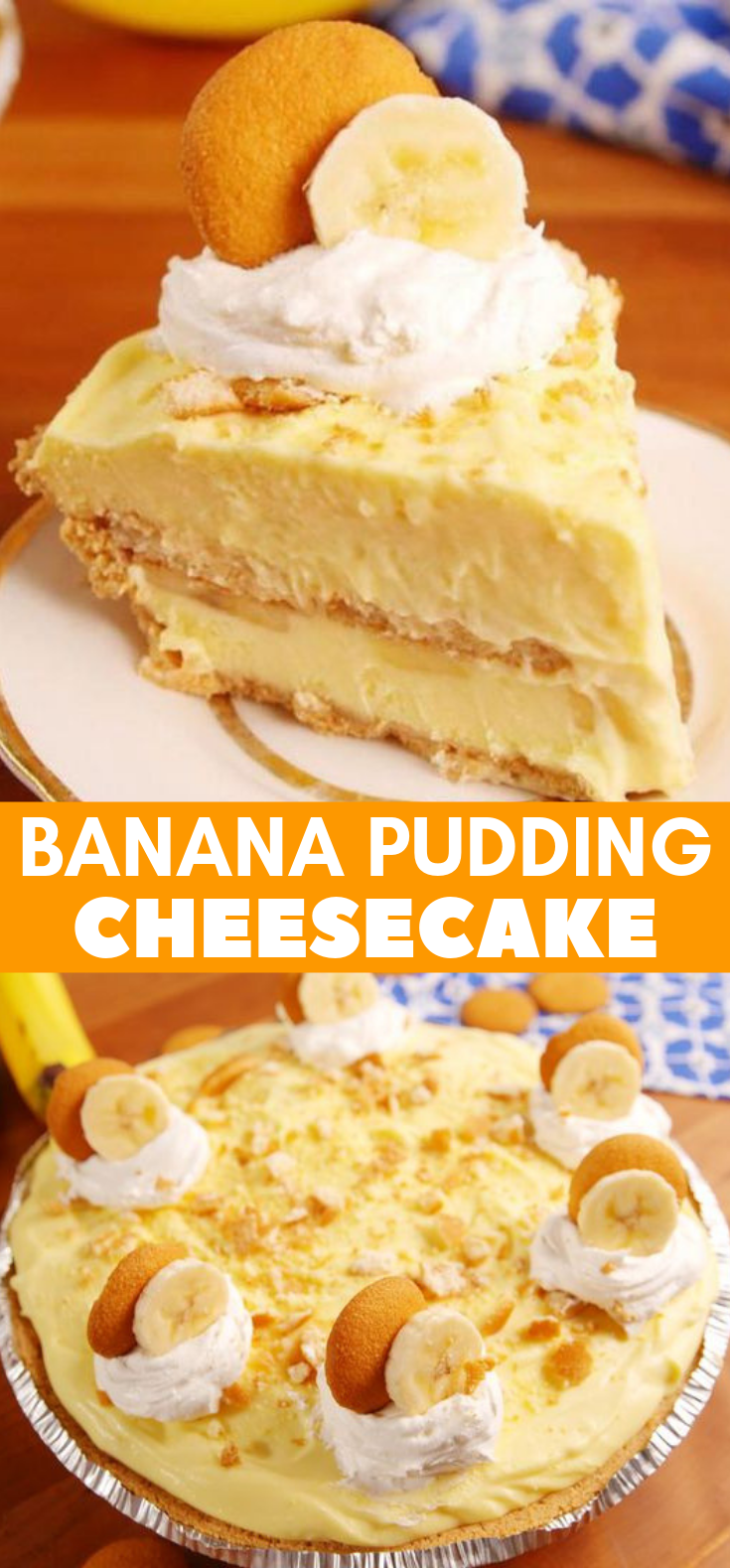 Banana Pudding Cheesecake #Dessert #Cake
