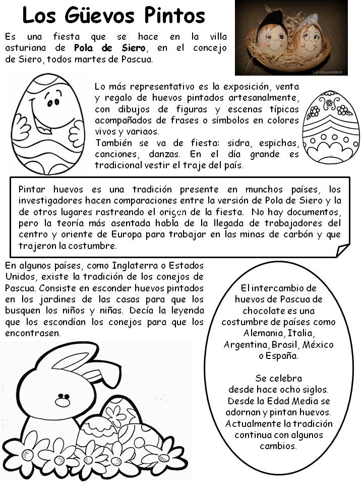 4º E P Del Colegio Publico Rey Pelayo Gijon Tarea 29 Llingua Y Cultura Asturiana Plastica Pegarata Y Guevos Pintos