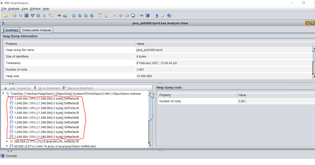 Awesomely Java... EpsilonGC and analyzing heap dump generated