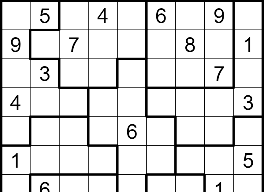 WORLD OF SUDOKU PUZZLE NO.271 IRREGULAR SUDOKU