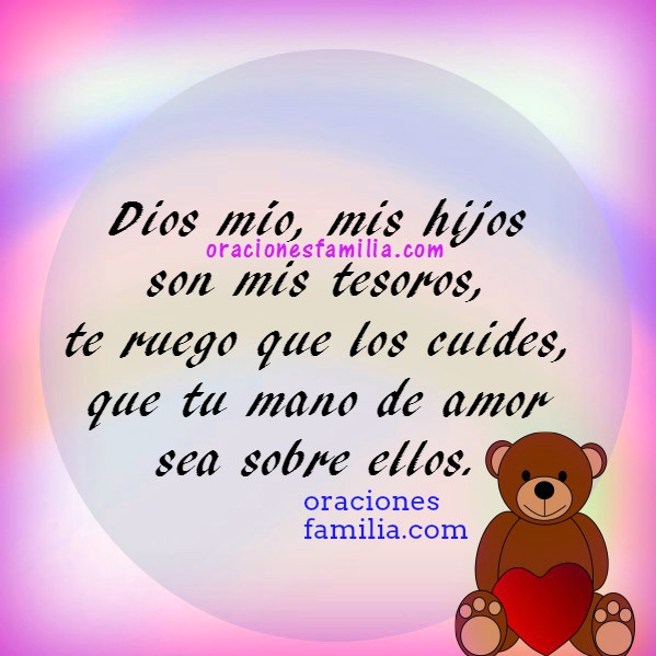 Imágenes con oraciones para mis hijos Oraciones de Familia