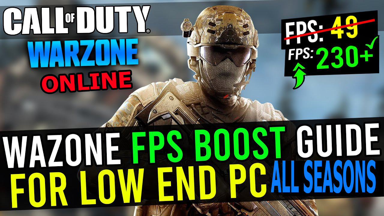 COD WARZONE How To Boost FPS And Fix FPS Drops In A LowEnd PC ALL