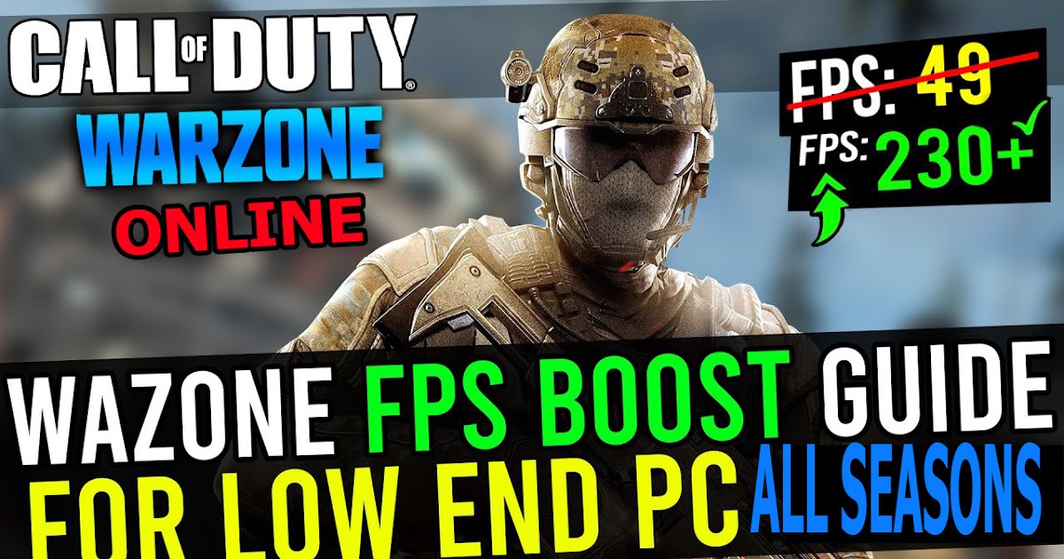 COD WARZONE How To Boost FPS And Fix FPS Drops In A LowEnd PC ALL