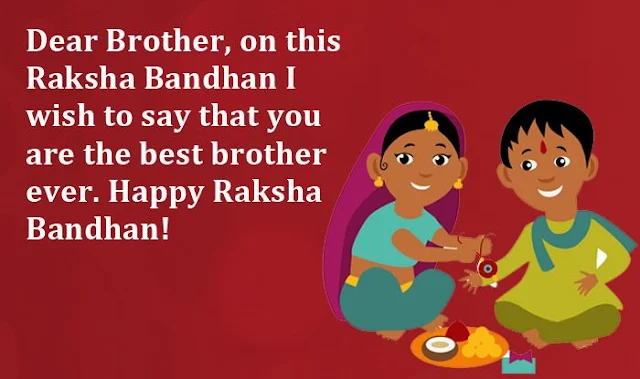 English Wishes Text with cartoon Brother & Sister