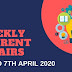 Weekly Current Affairs 1st To 7th April 2020