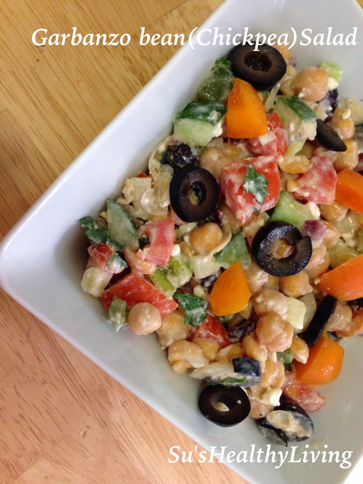 Su'sHealthyLiving Meatless Monday Creamy Garbanzo bean (Chickpea) Salad