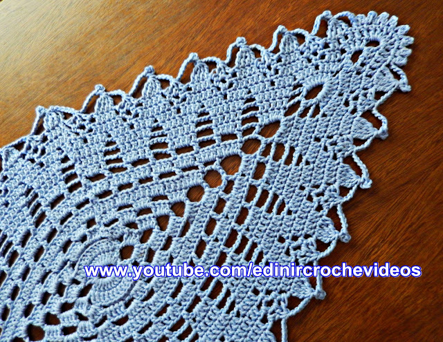 crochê para canhotos Edinir-Croche tapete de crochê