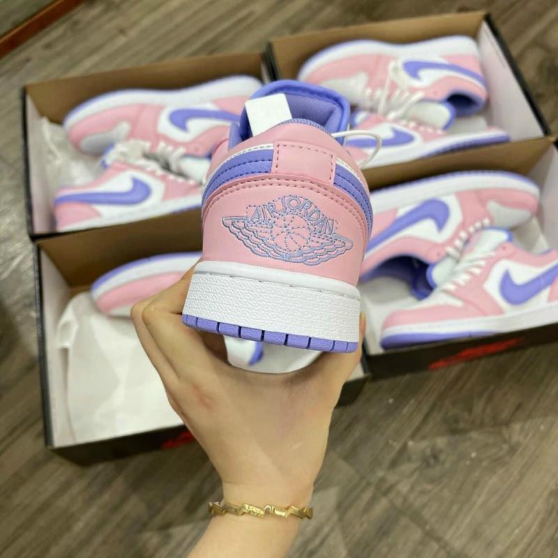 Giày thể thao sneaker nữ Jordan 1 Low Hồng Tím hàng cao cấp full box bill