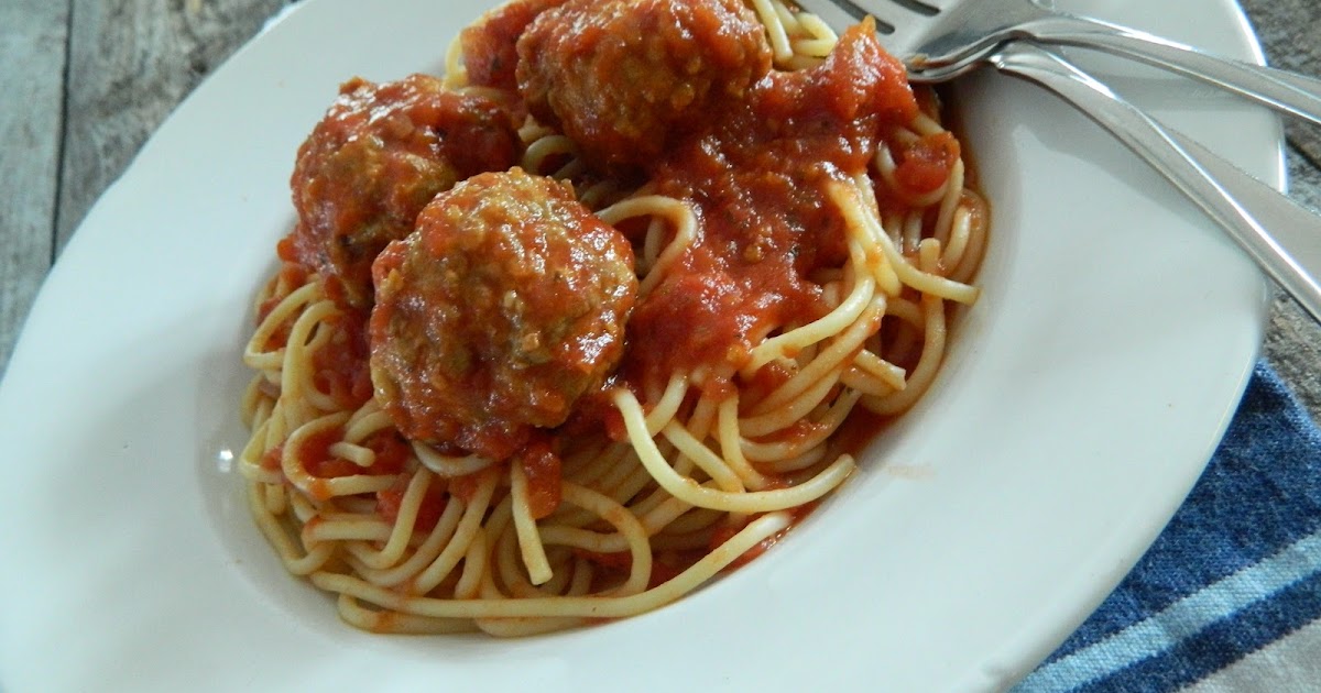 The Wednesday Baker SPAGHETTI SAUCE WITH SAUSAGE MEATBALLS