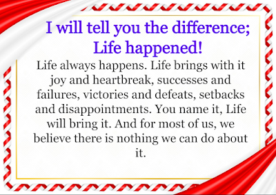 I will tell you the difference; Life happened!