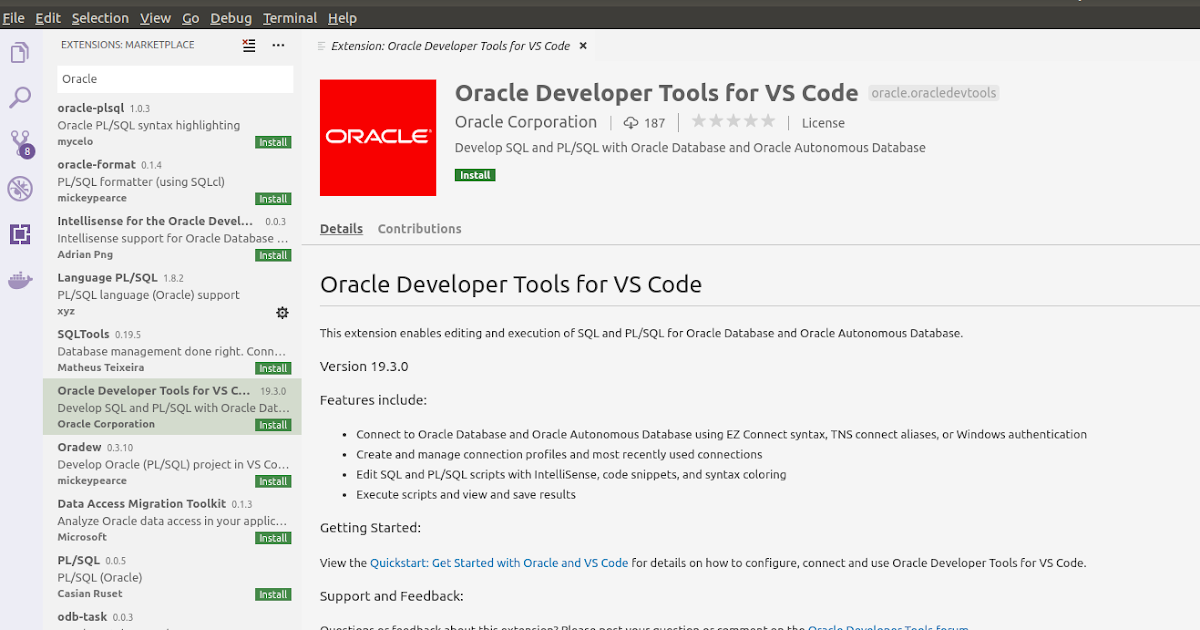 Oracle Developer Tools for Visual Studio Code Dirk Nachbar This Blog