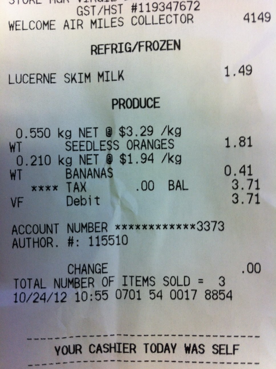 Live Healthy Junk food healthy food cost/ tax comparison