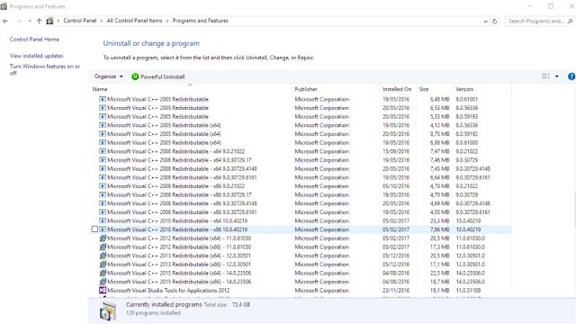 Screenshot Installed Ms Visual C++ Full Screenshot Installed Ms Visual C++ Full