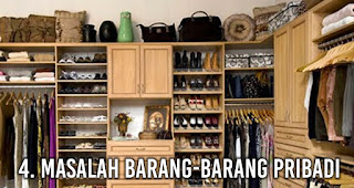 Masalah Barang-barang pribadi menjadi salah 1 Hal Yang Paling Menantang Dalam Pernikahan