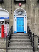 Blue door in Dundalk Ireland