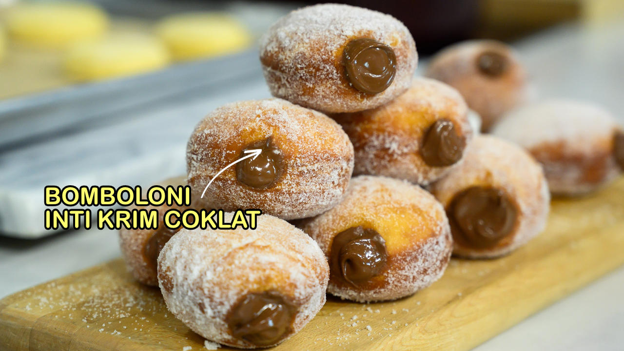 Cara Buat Dan Resepi Bomboloni Viral Dengan Inti Krim Coklat Hellomakan Jangan Lupa Cuba Tau