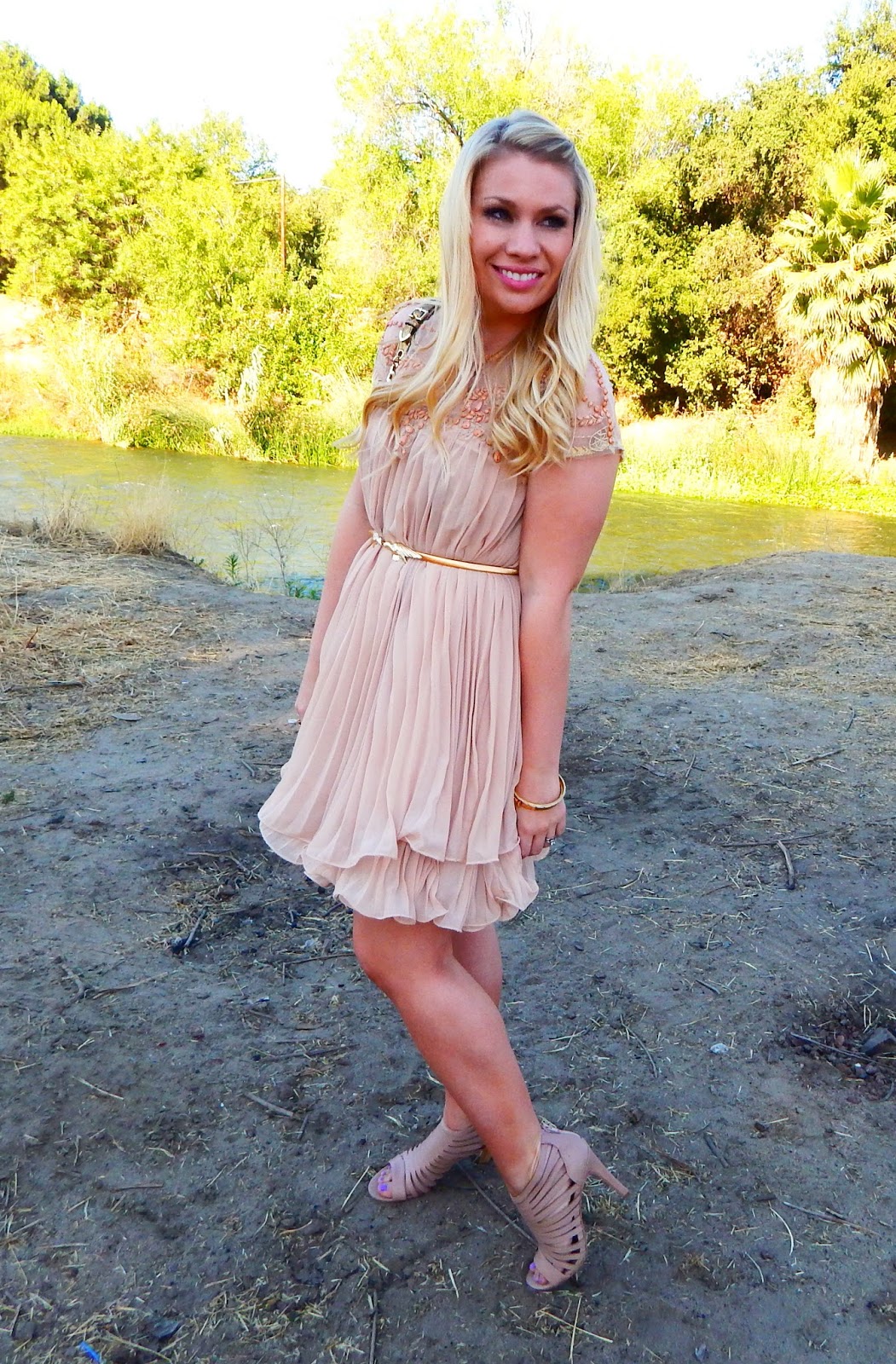 Romantic Blush Pink Ruffle Dress Romantic Blush Pink Ruffle Dress