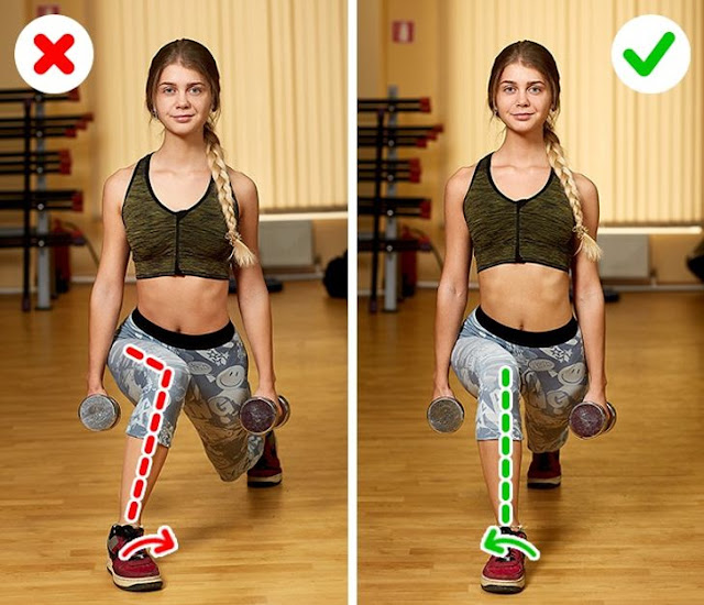 Dumbbell lunges