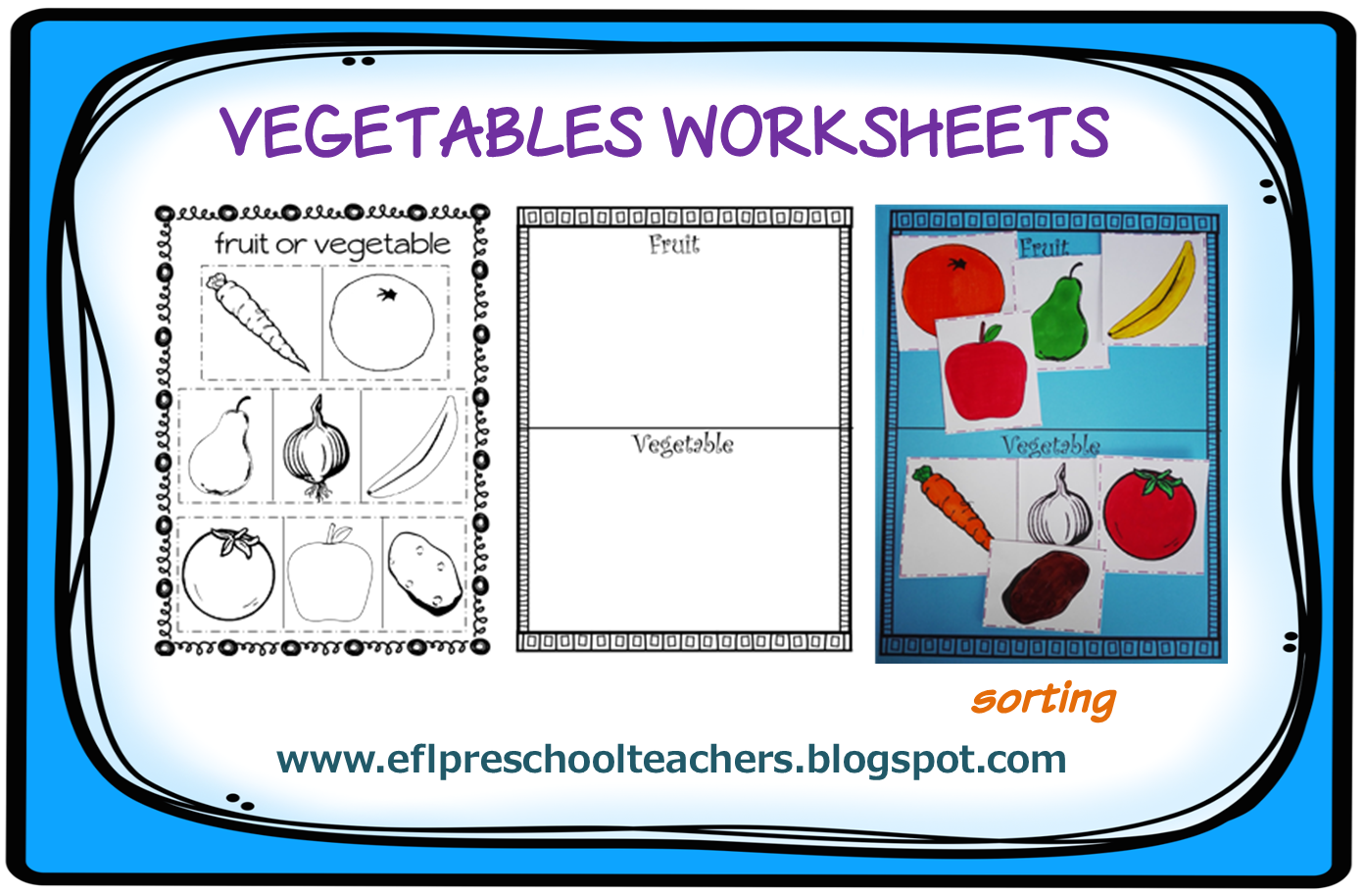 Download ESL/EFL Preschool Teachers: Vegetables Activities