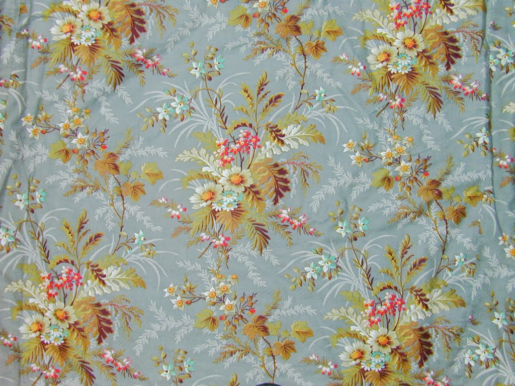 frenchtreasures Gray backgrounds in French antique printed fabrics
