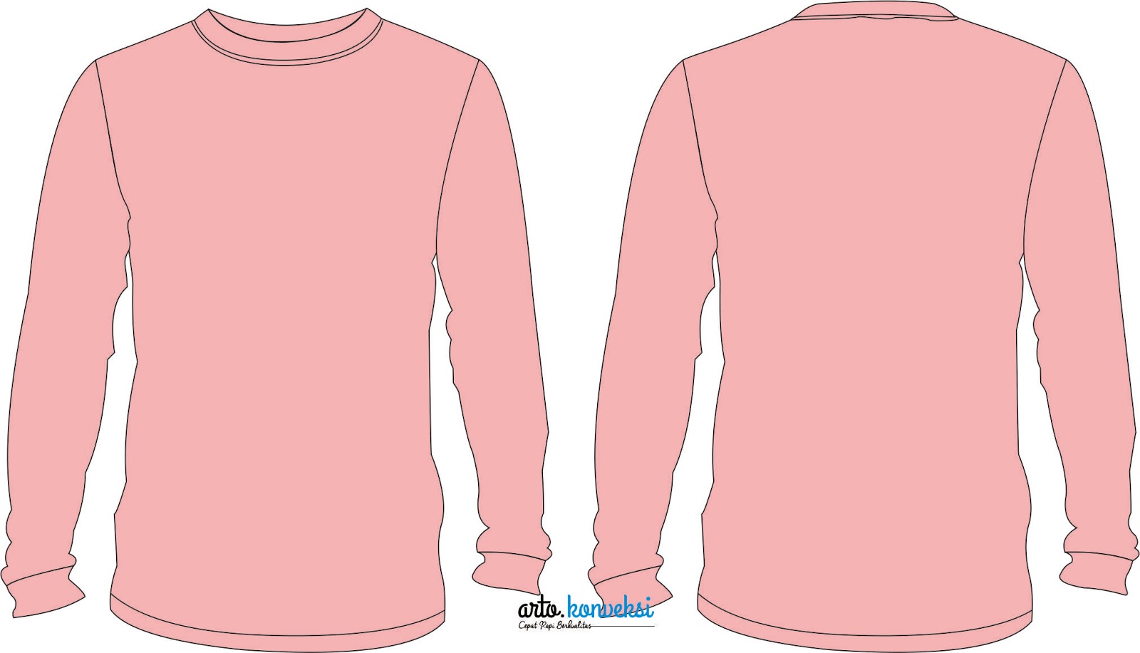 Kaos Polos Depan Belakang - 0856-333-0071 Konveksi & Bordir