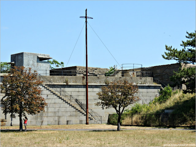 Battery Plunkett en el Fuerte Warren de la Isla Georges, Massachusetts