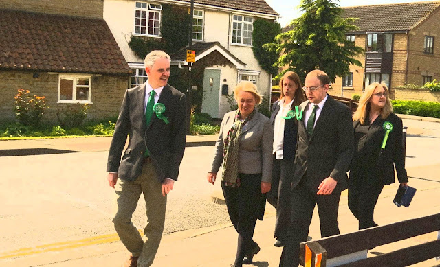 Natalie Bennett with Peterborough Green Party