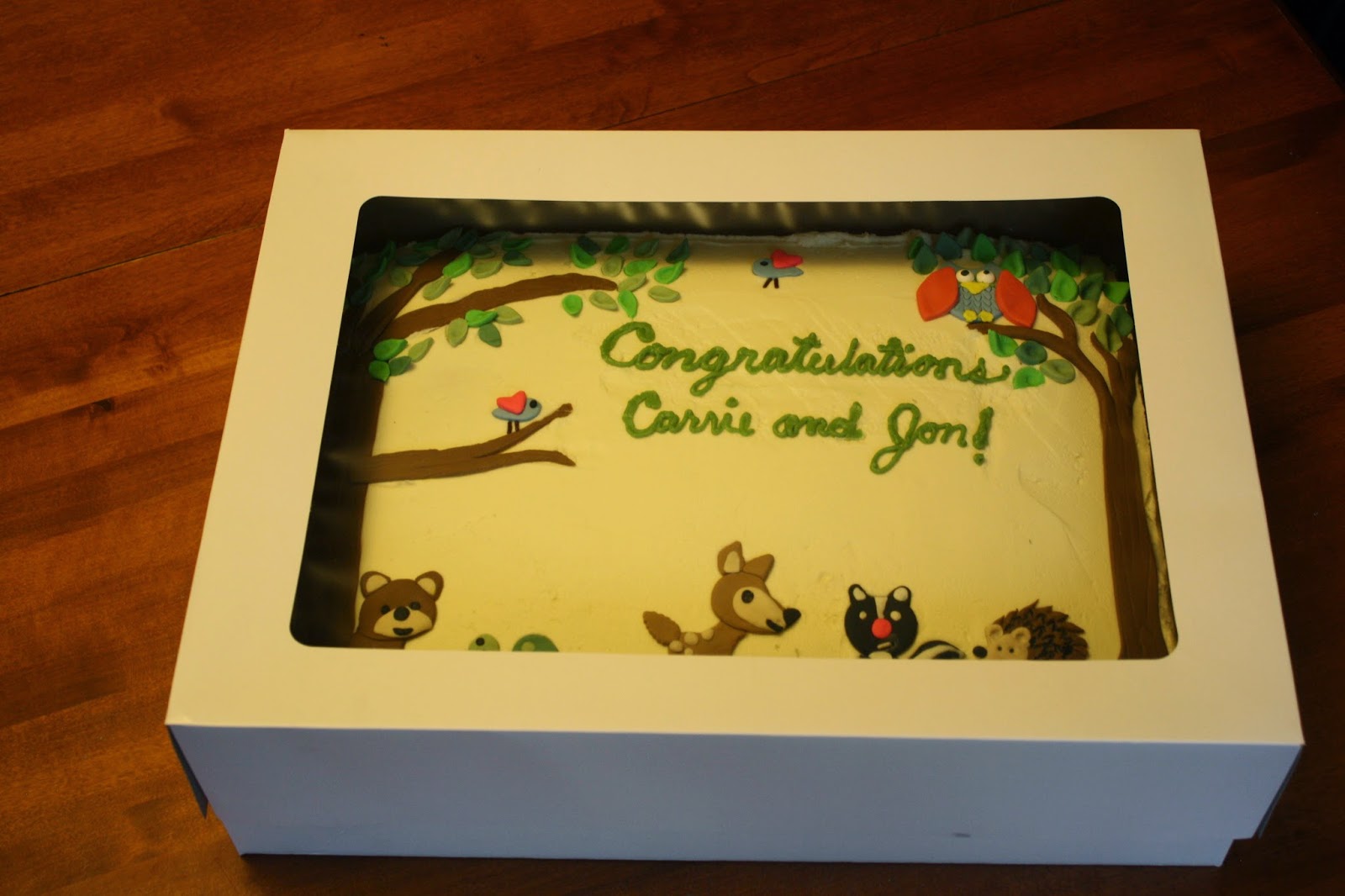 Sue's Sweet Creations Woodland Animals Theme Baby Shower Cake