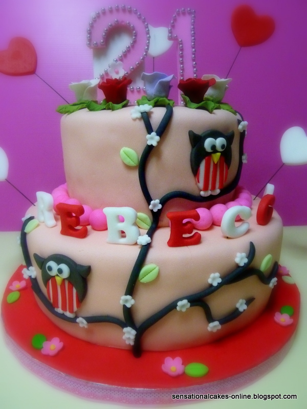 The Sensational Cakes 21st Birthday Cake Singapore , Owl