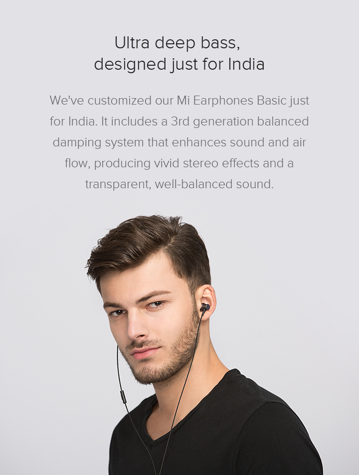 Mi Earphones Basic (with inbuilt mic) Blue Online Mobile Store