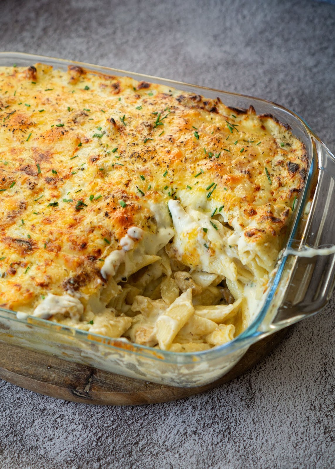 Creamy White Sauce Pasta Bake | Hungry for Goodies
