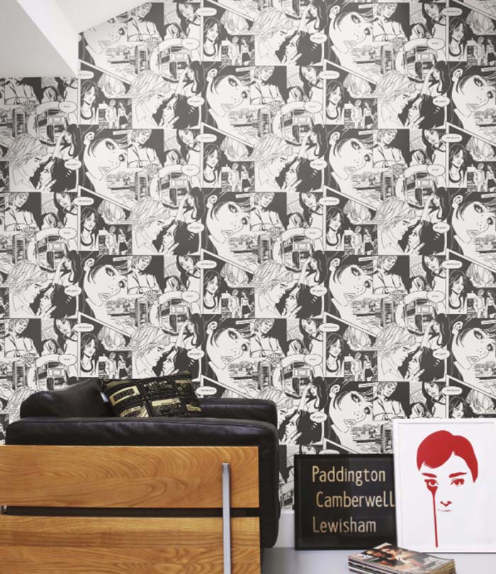 Romantic Comic Strip Walls Poppytalk