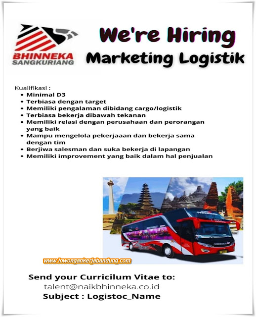 Lowongan Kerja Marketing Logistik Bhinneka Sangkuriang