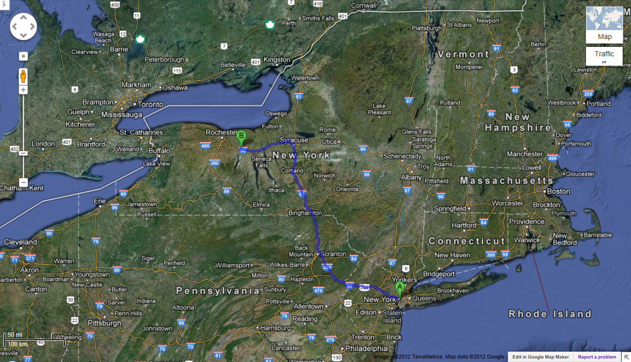 Jana 39 s Genealogy and Family History - New York City To Palmyra, New York Map Route