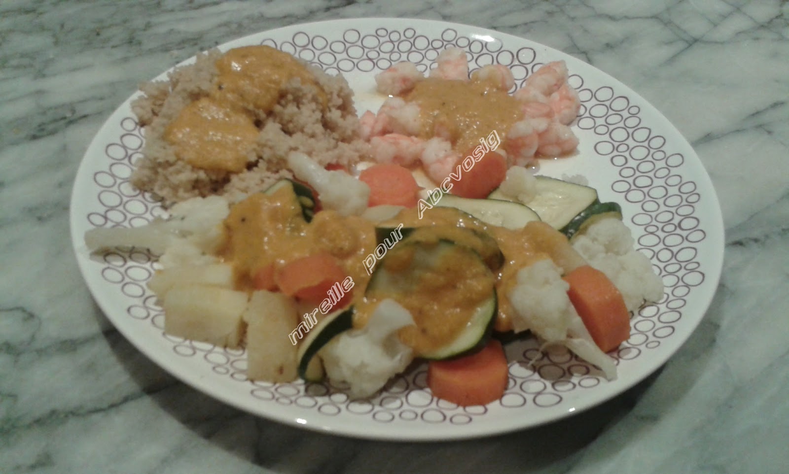 A B C vos IG Couscous de crevettes et sa bisque (IG bas)