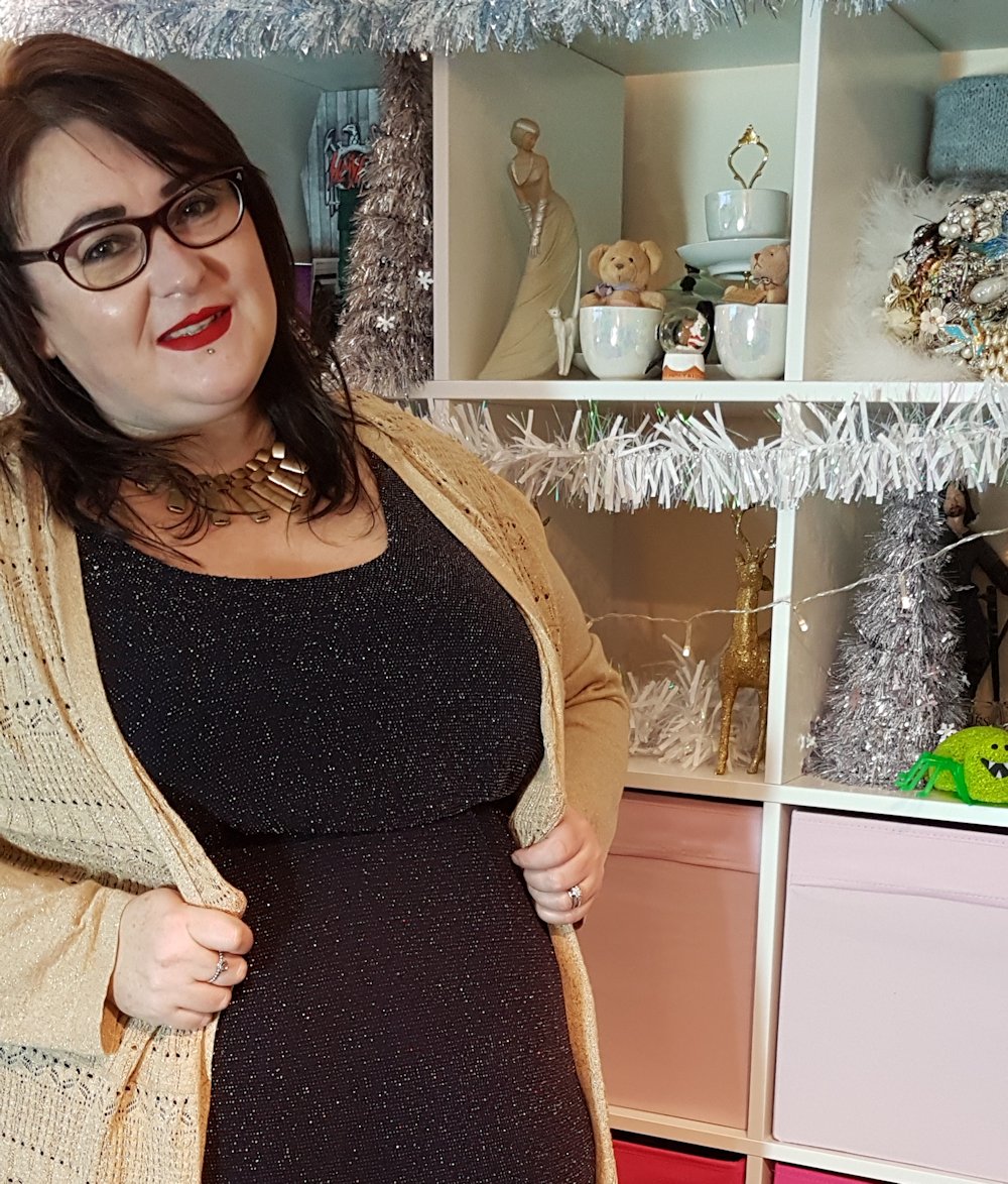 Luxury-bitch-in-sparkles-and-faux-fur plus size Christmas outfit // www.xloveleahx.co.uk