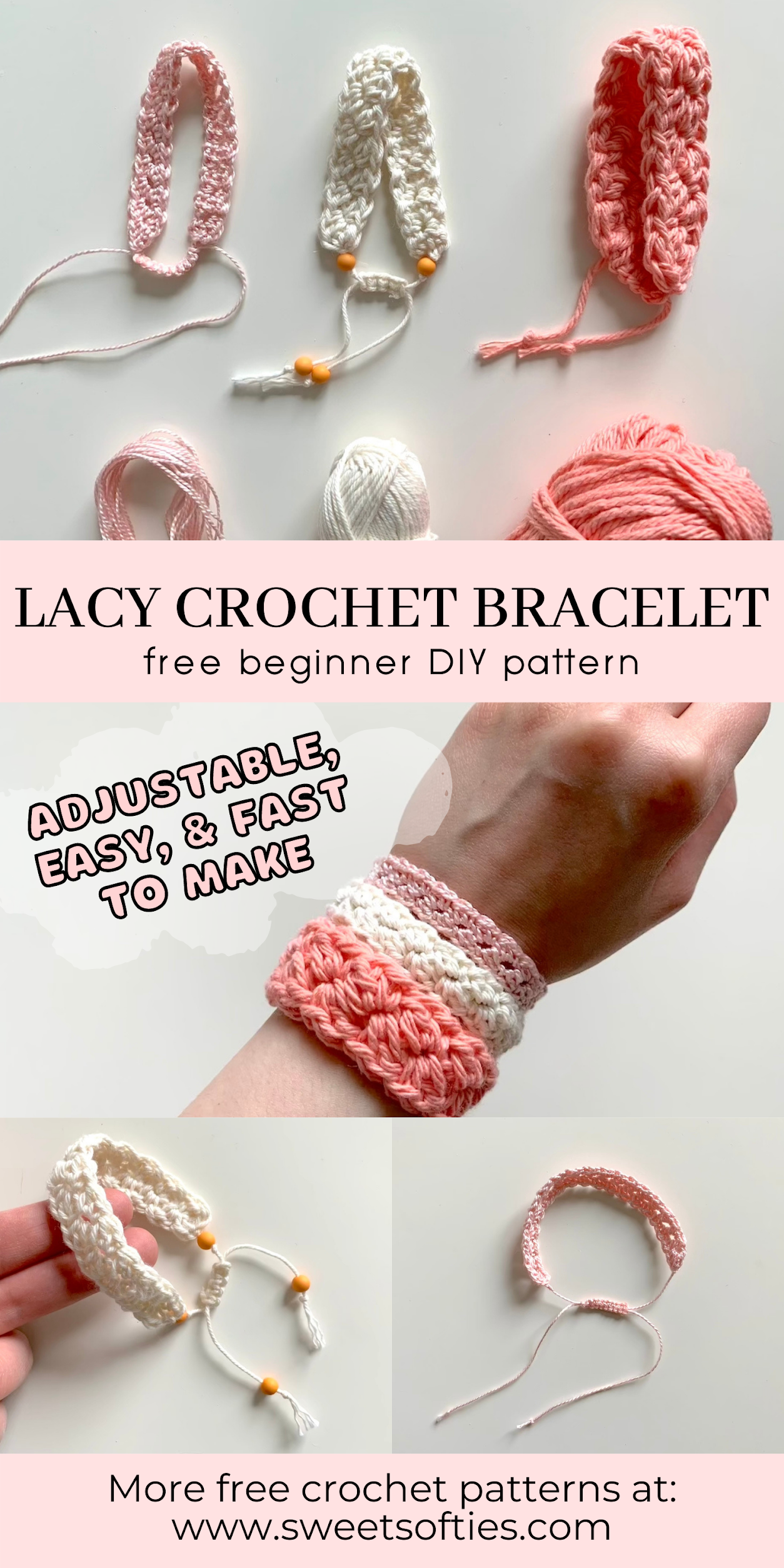 21 Easy Crochet Bracelet Patterns - Easy Crochet Patterns