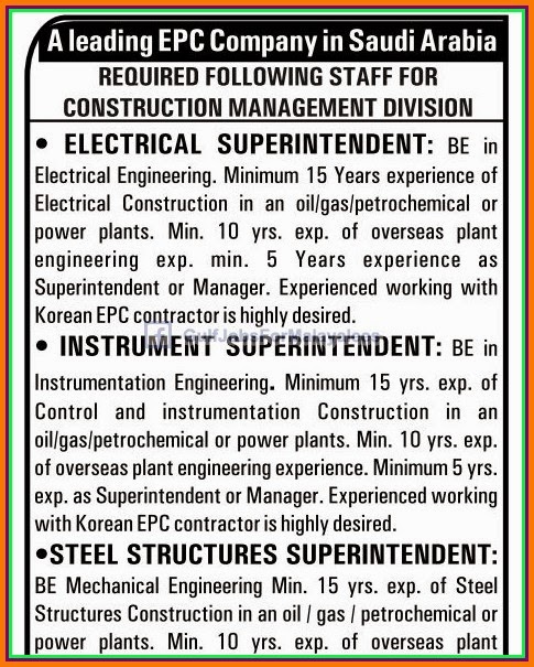 Leading EPC Company Jobs in Saudi Arabia | Gulf Jobs for Malayalees