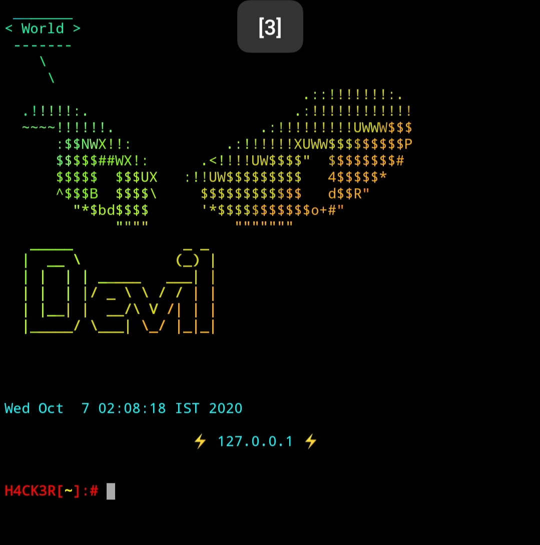 TLoad tool termux banner make termux terminal look like hackers