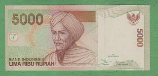 Pecahan 5000 Rupiah tahun 2001