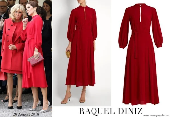 Crown Princess Mary wore Raquel Diniz Armonia silk-georgette dress