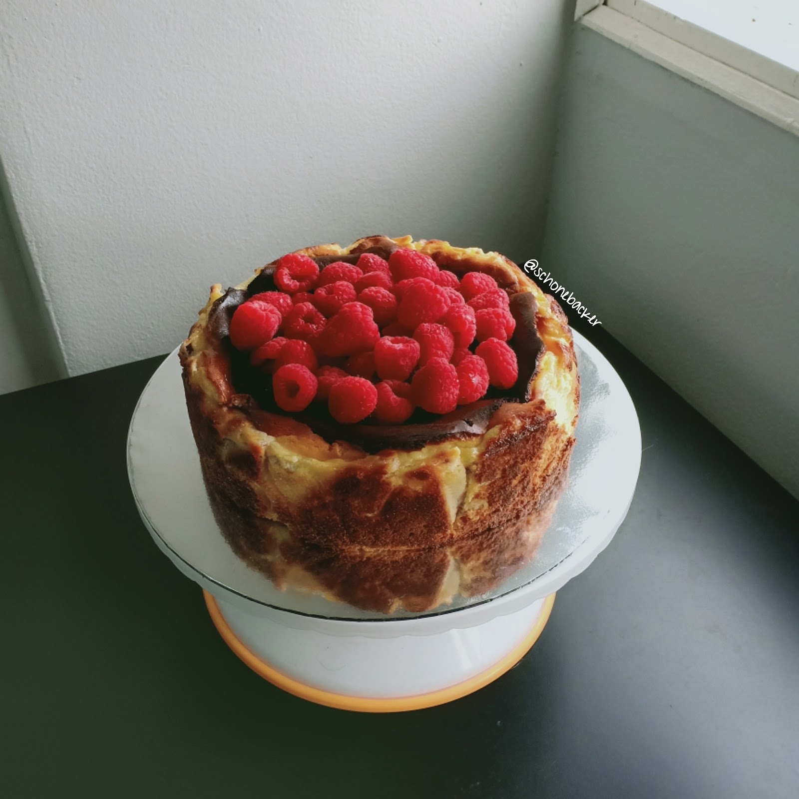 Raspberry Basque Burnt Cheesecake