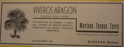 Publicidad Viveros Aragón de Binéfar