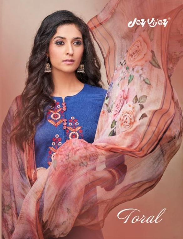 Jay Vijay Toral Pashmina Collection With Bember Chiffon Duppta