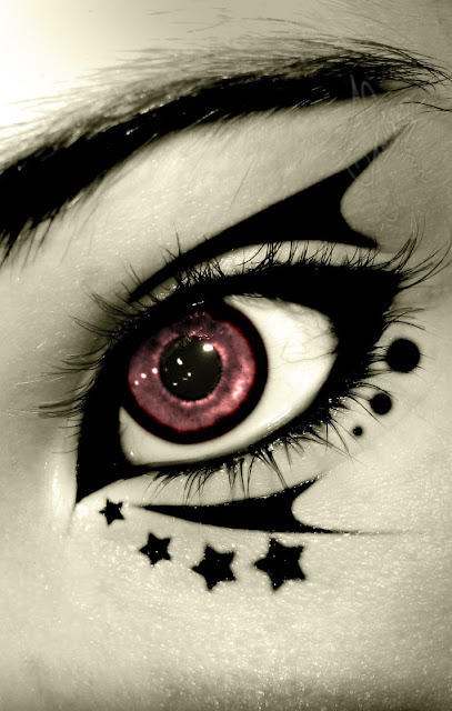 Black Stars and Stripes Eye Makeup
