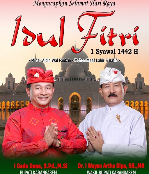 Ini Pesan Bupati Gede Dana bagi Warga Muslim saat Rayakan Idul Fitri