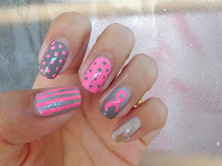 breast cancer awareness nail ribbon pink inspired symbol obsessions salute nailart tried beauty draw